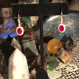 NWT 2.56 ctw Burma Ruby Earrings,